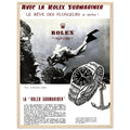 Avec La Rolex Submariner Vintage Poster Ad