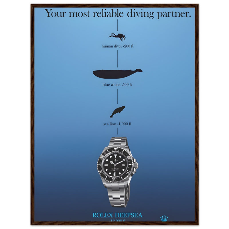Rolex Deepsea Vintage Poster Ad