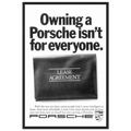 Porsche - It's not for everyone Vintage Poster Ad