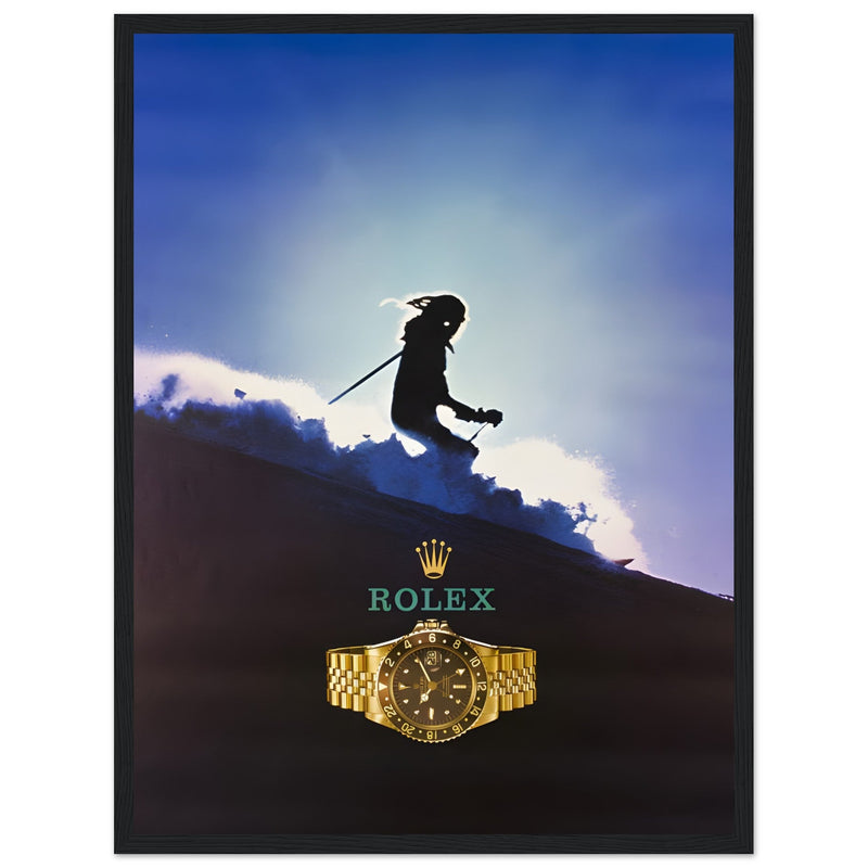 Rolex Skiing Vintage Poster Ad