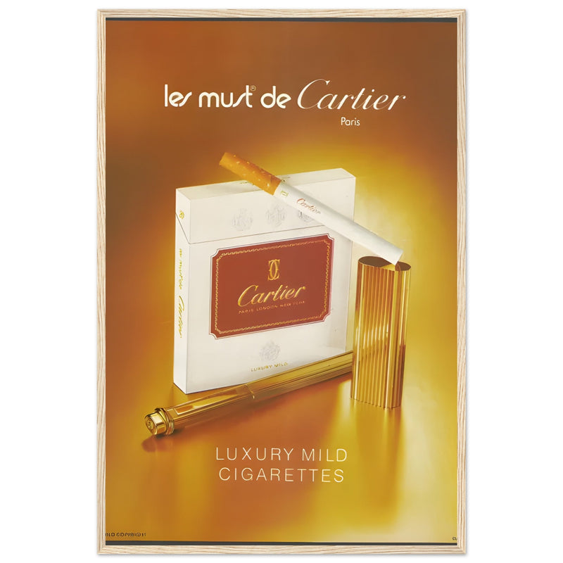 Cartier Luxury Mild Cigarettes Vintage Poster Ad