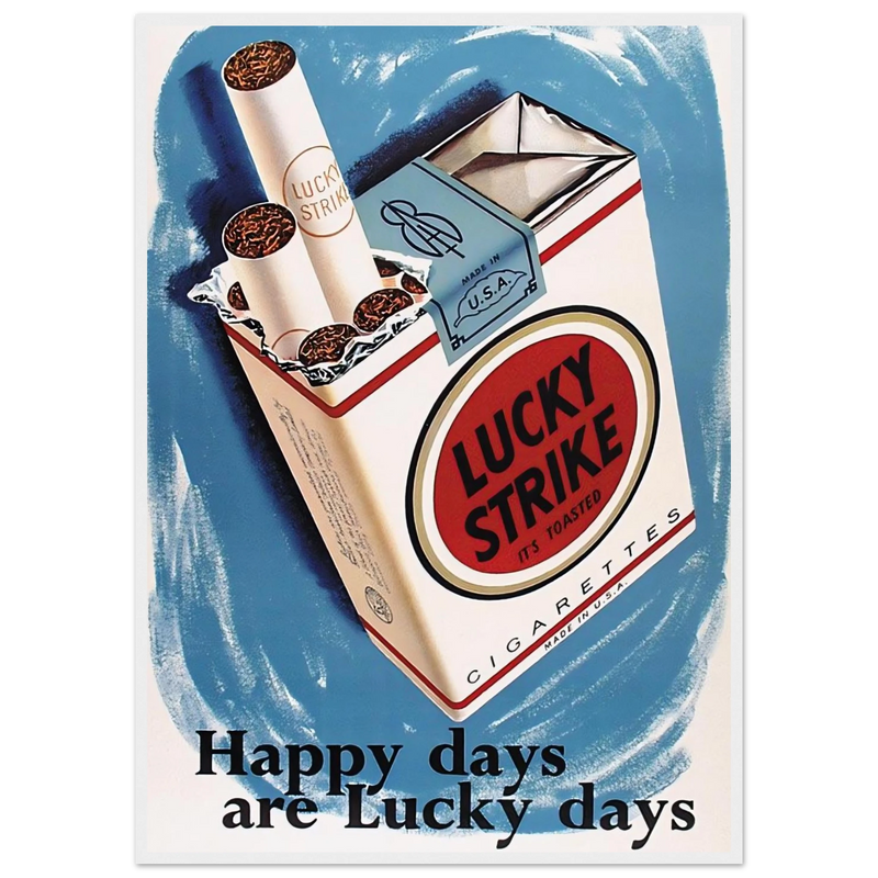 Lucky Strike Vintage Poster - Happy Days
