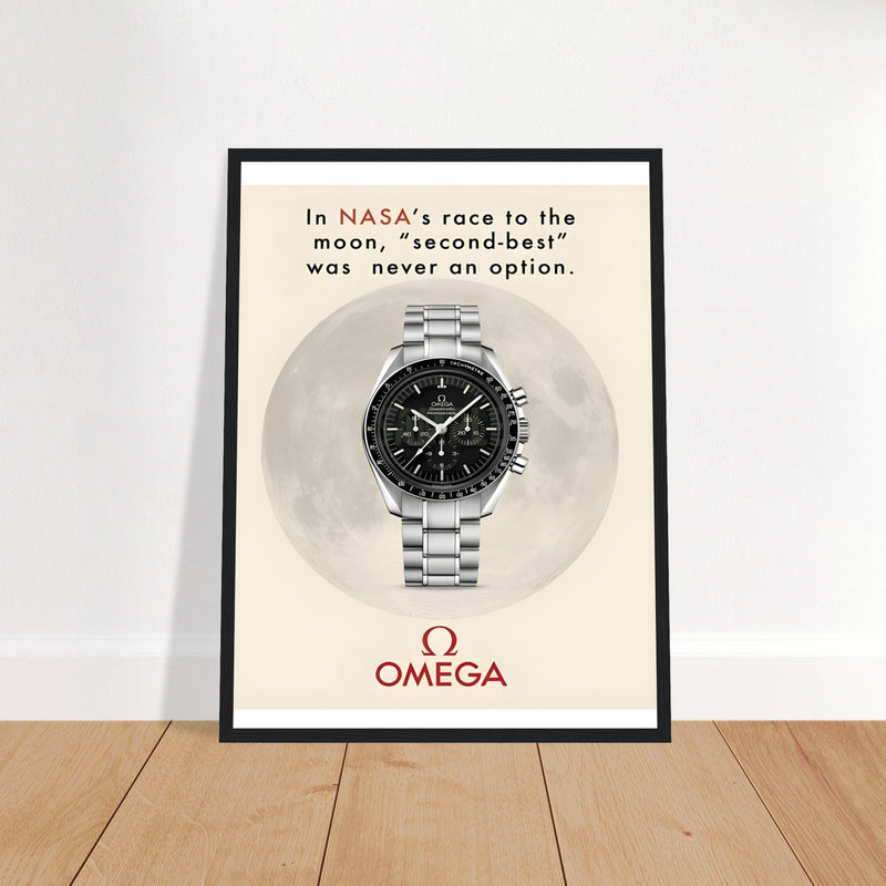 Omega Race to the Moon Vintage Poster Ad