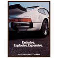 Porsche - Exclusive, Explosive, Expensive Vintage Poster