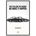 Porsche Can You Keep Up Vintage Poster Ad