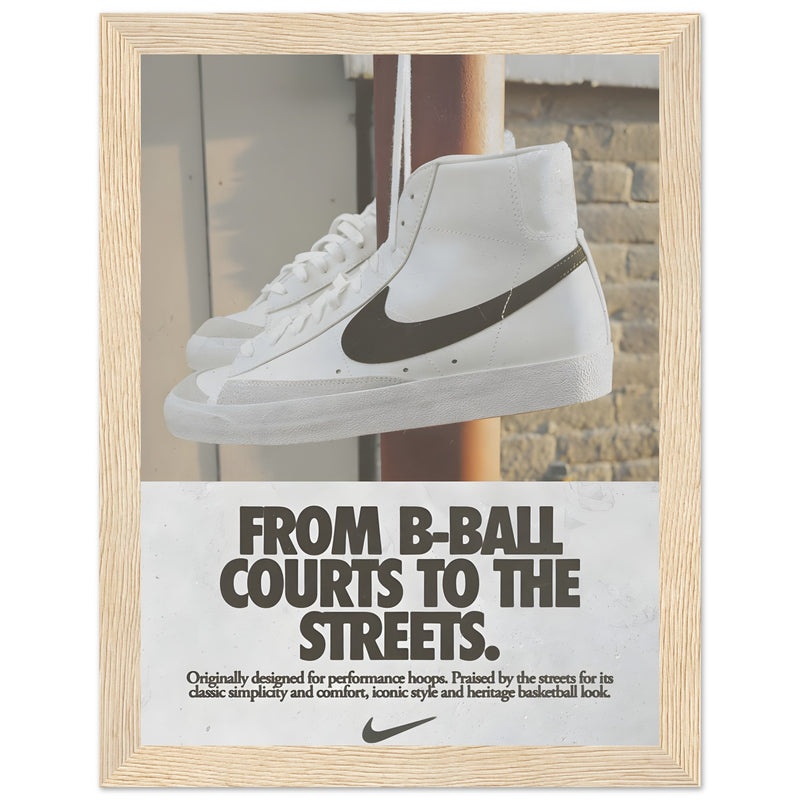 Nike Court to the streets Vintage Poster Ad