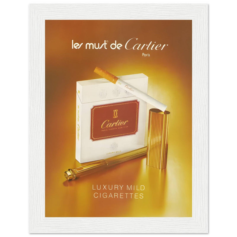 Cartier Luxury Mild Cigarettes Vintage Poster Ad