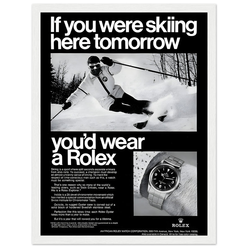 Rolex Ski Vintage Poster Ad