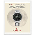 Omega Race to the Moon Vintage Poster Ad