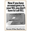 Porche 24 Road Assistance Vintage Poster Ad