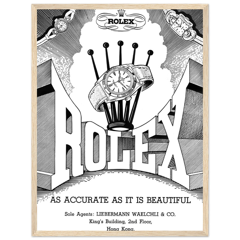 Rolex Hong Kong Jewellers Vintage Poster Ad
