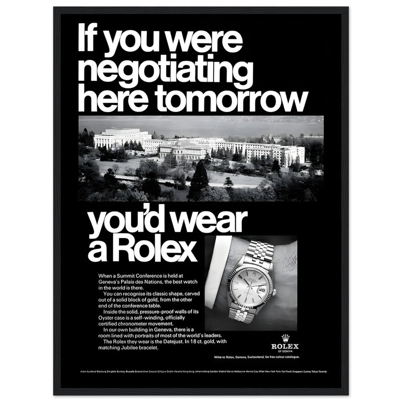 Rolex Datejust Geneva Vintage Poster Ad