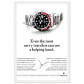 Rolex GMT Master Travel Vintage Poster Ad