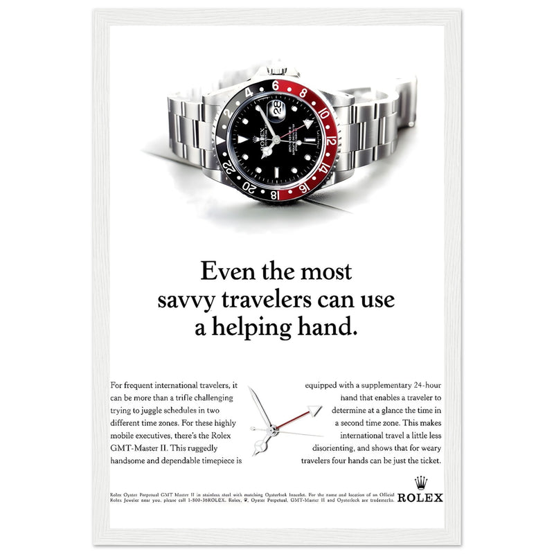 Rolex GMT Master Travel Vintage Poster Ad
