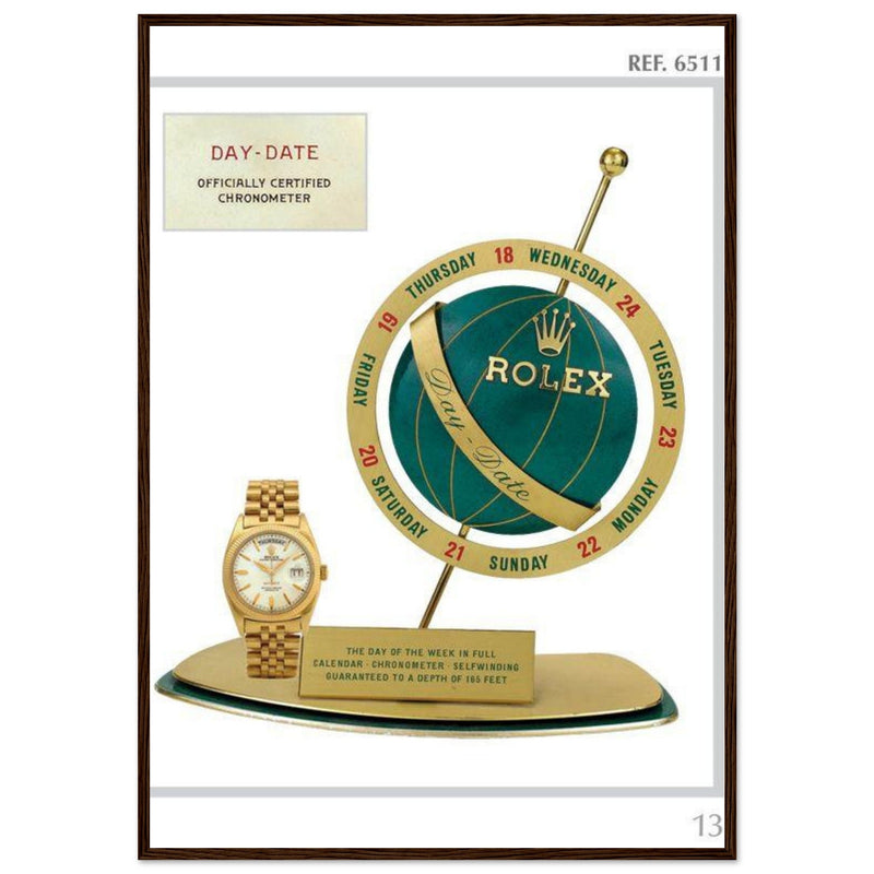 Rolex Day-Date Globe Vintage Poster Ad