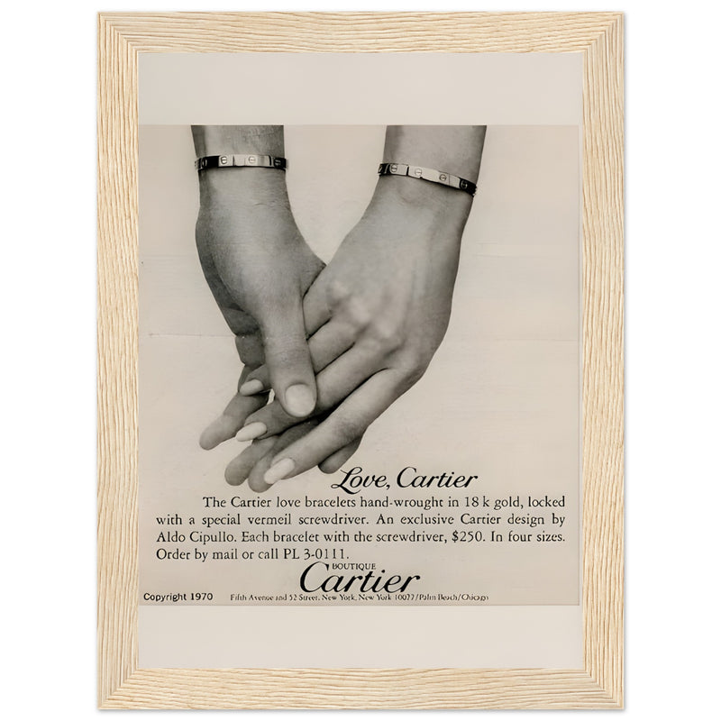Cartier Love Bangles Vintage Poster