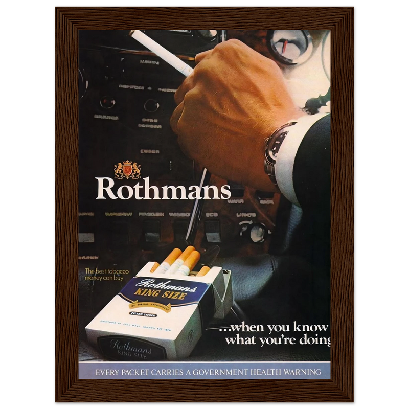 Rothmans Vintage Poster Ad - Rothman Kingsize