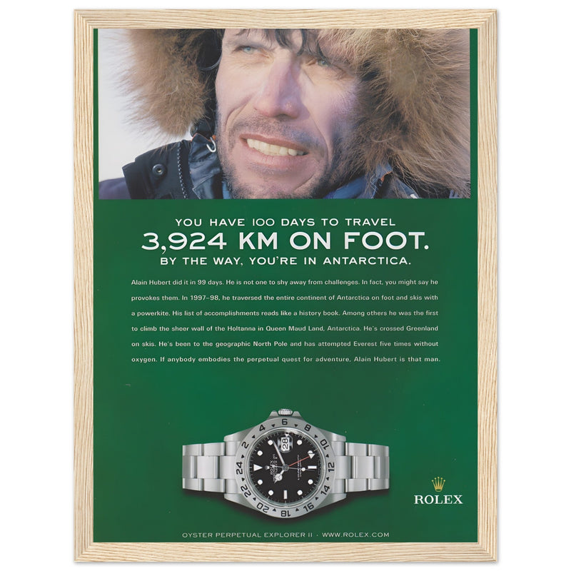 Rolex Explorer Vintage Poster Ad