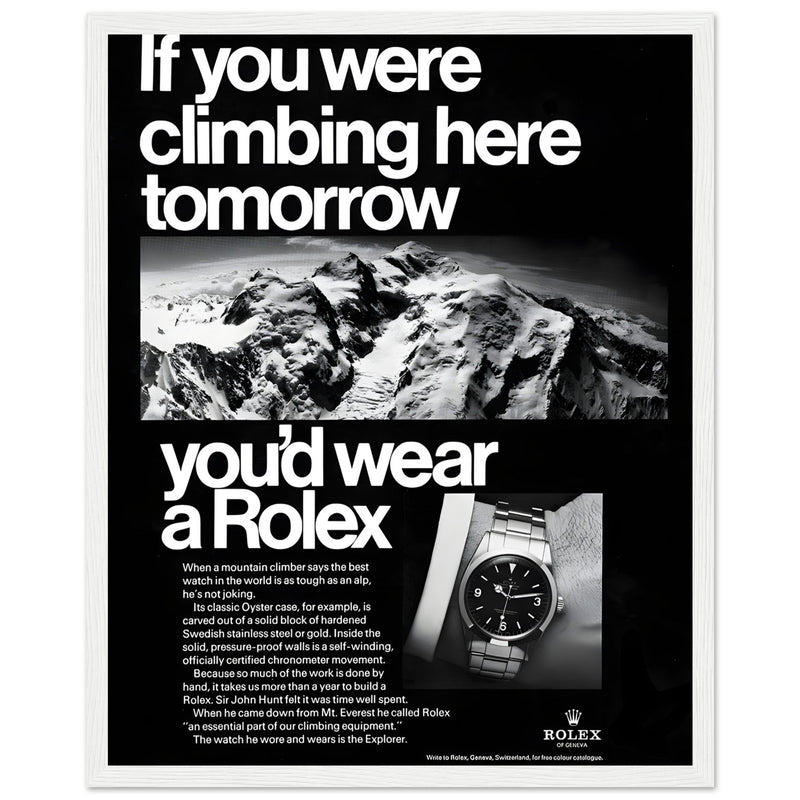 Rolex Explorer Everest Vintage Poster Ad