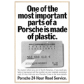 Porsche - 24 Hour Road Service Vintage Poster Ad