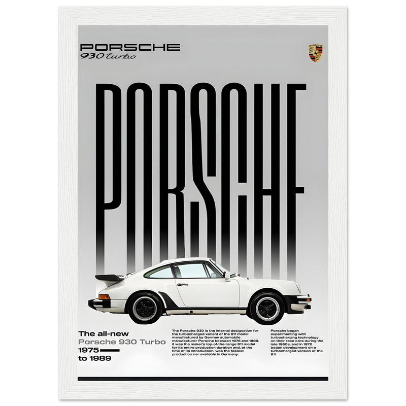 Porsche 930 Turbo 1975 Vintage Poster Ad