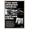 Rolex Racing Vintage Poster Ad