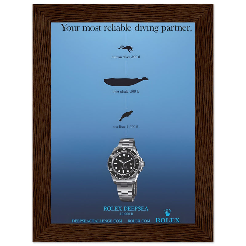 Rolex Deepsea Vintage Poster Ad