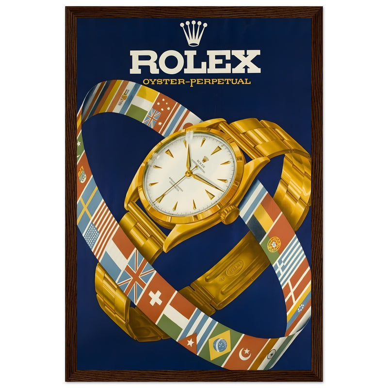 Rolex Advertising Golden Age Oyster Perpetual Vintage Poster