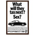 Porsche Tax Vintage Poster Ad