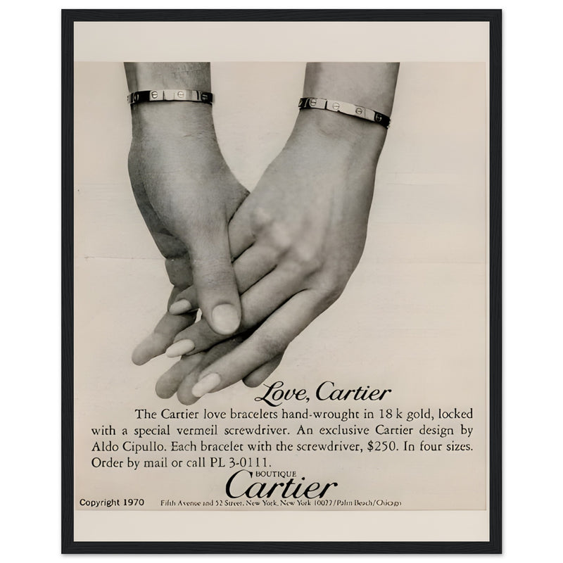Cartier Love Bangles Vintage Poster