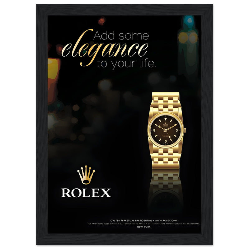 Rolex Elegance Vintage Poster Ad