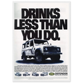 Land Rover Defender Drinks Less Than You Do Vintage Poster Ad