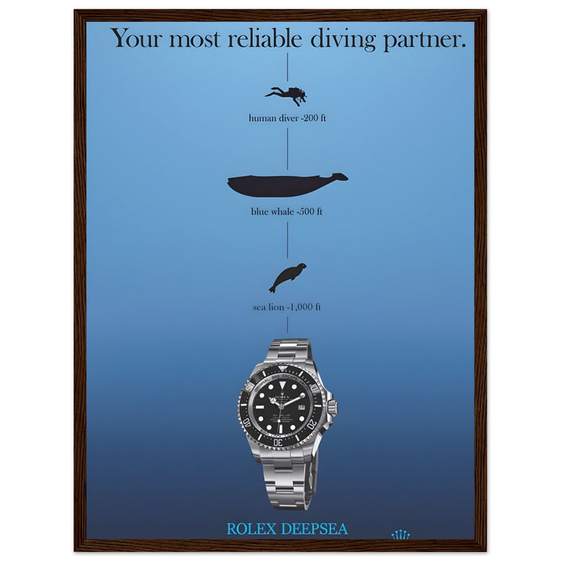 Rolex Deepsea Vintage Poster Ad