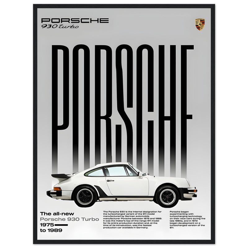 Porsche 930 Turbo 1975 Vintage Poster Ad