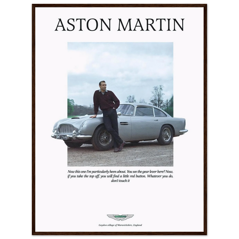Aston Martin Vintage Poster Ad - 1964 James Bond Goldfinger
