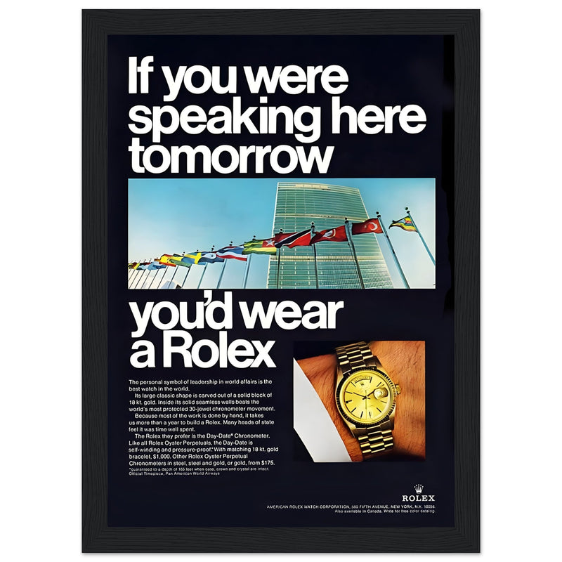 Rolex Day-Date UN Vintage Poster Ad