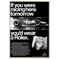 Rolex Racing Vintage Poster Ad