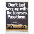 Porsche Turbo 944 Vintage Ad Poster