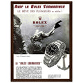 Avec La Rolex Submariner Vintage Poster Ad
