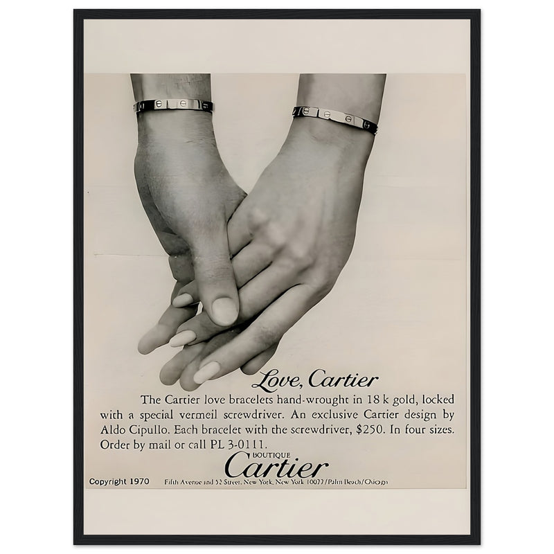 Cartier Love Bangles Vintage Poster