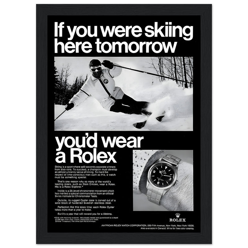 Rolex Ski Vintage Poster Ad
