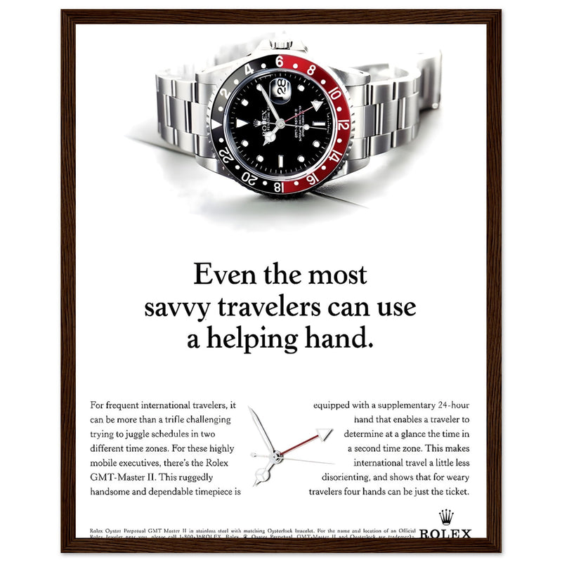 Rolex GMT Master Travel Vintage Poster Ad