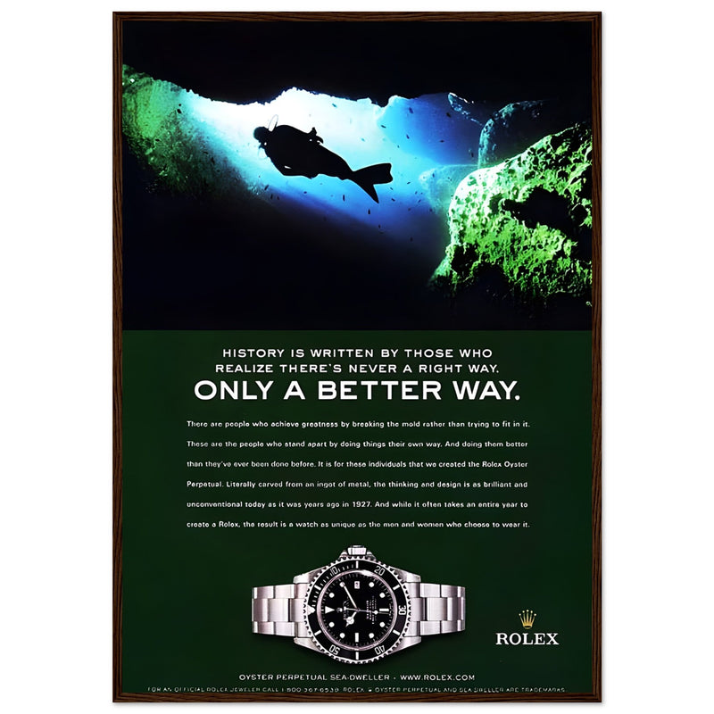 Rolex A Better Way Vintage Poster Ad