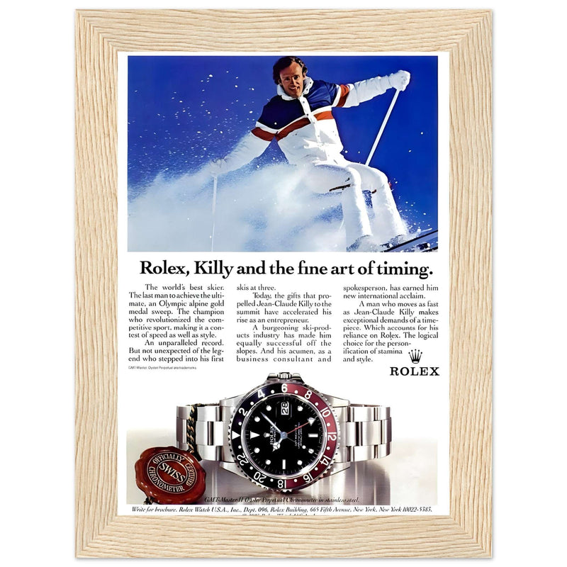 Rolex Alpine Gold Medal Sweep Vintage Poster