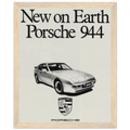 Porsche 944 New on Earth Vintage Poster Ad