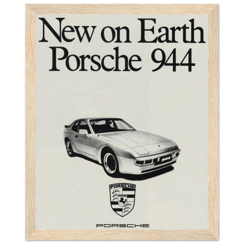 Porsche 944 New on Earth Vintage Poster Ad