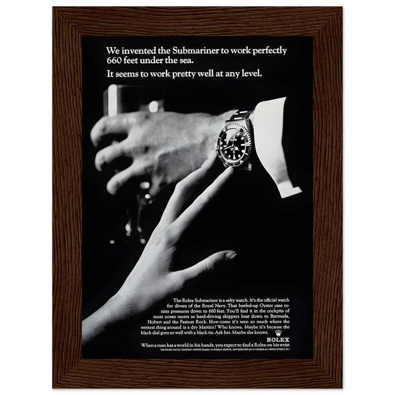 Rolex Submariner Any Level Vintage Poster Ad