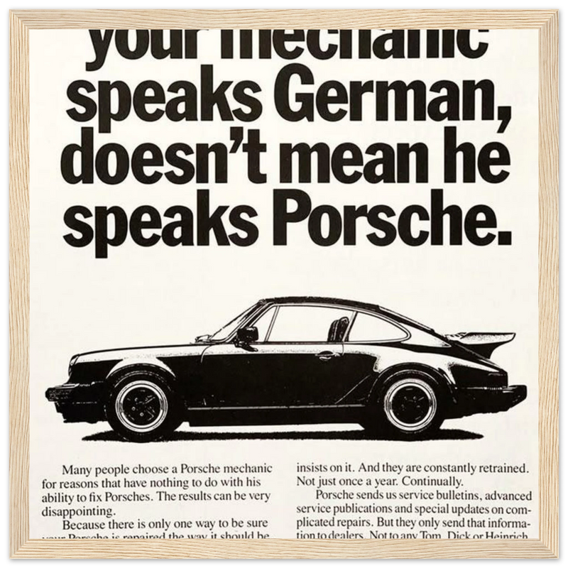 Porsche - German Speaking Vintage Poster