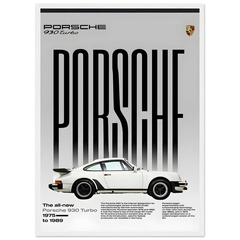 Porsche 930 Turbo 1975 Vintage Poster Ad