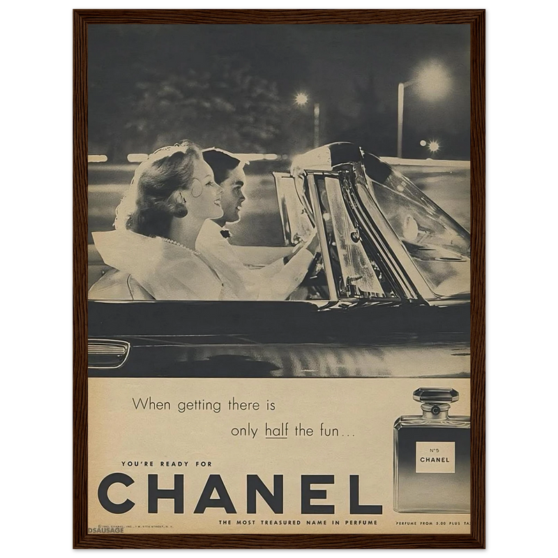 Chanel Vintage Poster Ad - 1950s